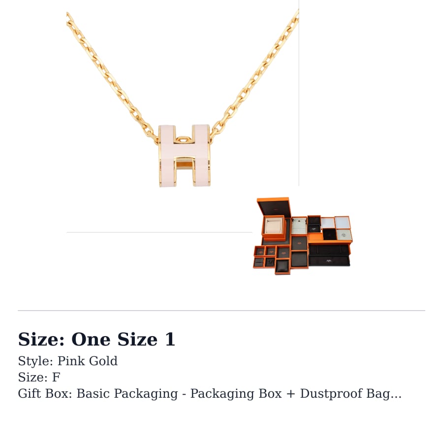HERMES POP H Necklaces Women`s Pink