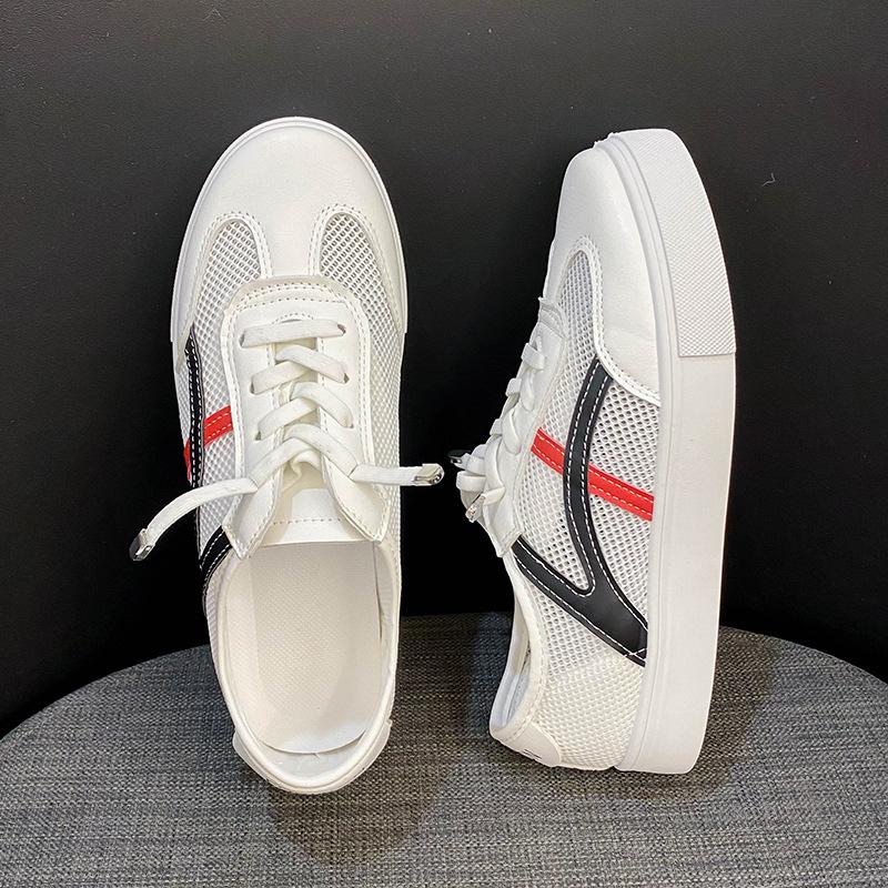 

Сетчатые маленькие белые туфли женские новые летние универсальные дышащие модные туфли спортивные тонкие туфли женские кожаные туфли 40