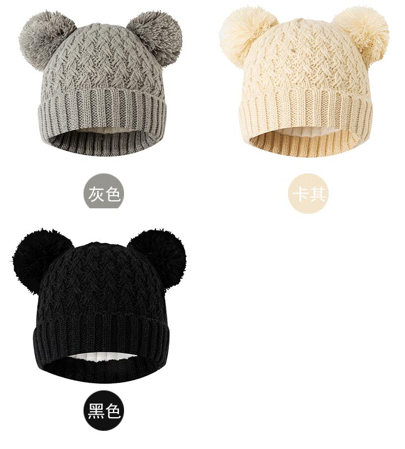 3pc3-12Y Children's Hat, Scarf and Glove Set, Children's Thickened Winter Hat with Snowflake Color Pattern Knitted Cap