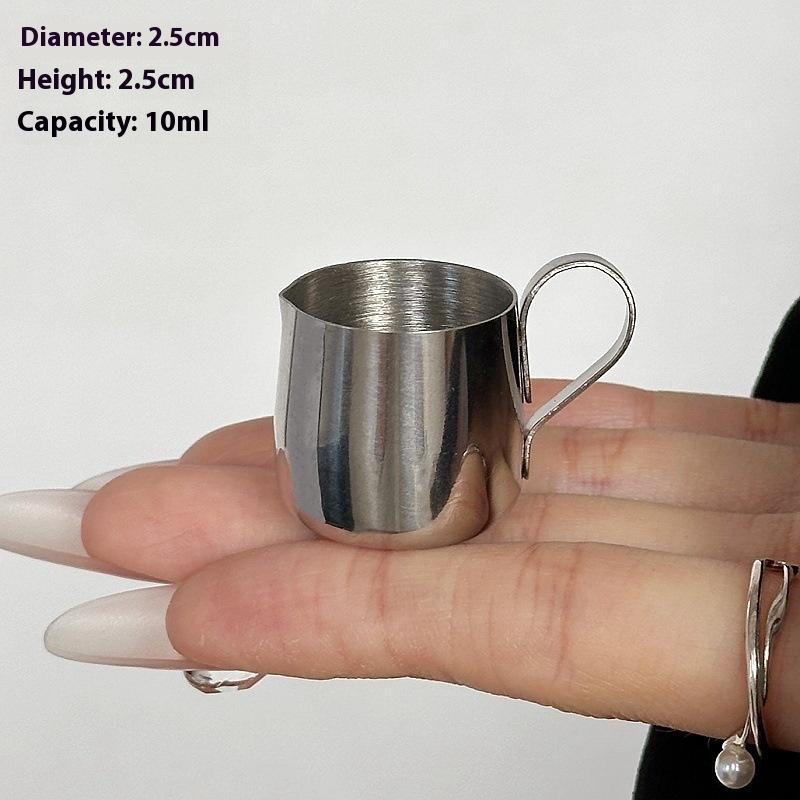 

12.5/30 мл Мини-кувшин для вспенивания молока для кофе, питчер для латте-арта, вспениватель молока, мерный кувшин из нержавеющей стали, кофейный аксессуар