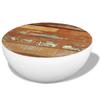 VidaXL Coffee Table Bowl Shape Solid Reclaimed Wood 60x60x30cm