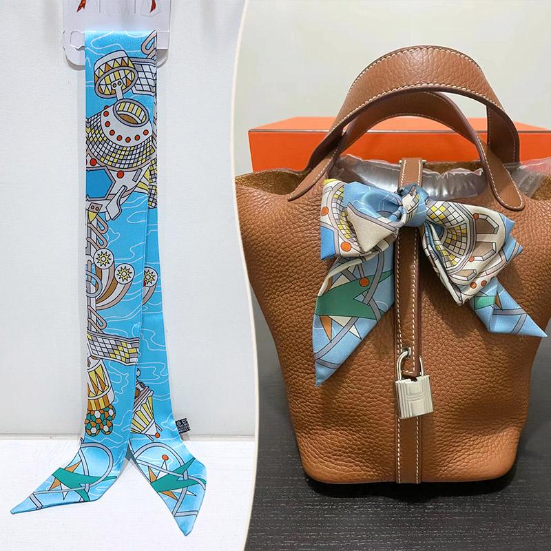 2024 Trendy Silk-Style Scarf Handle Wrap for Bags