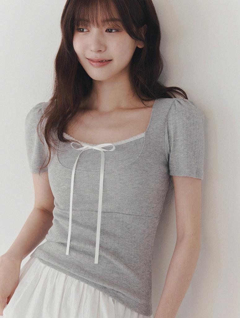 Teuwi Leshu Tie Lace T-Shirt [Short Sleeve.Ver Added]