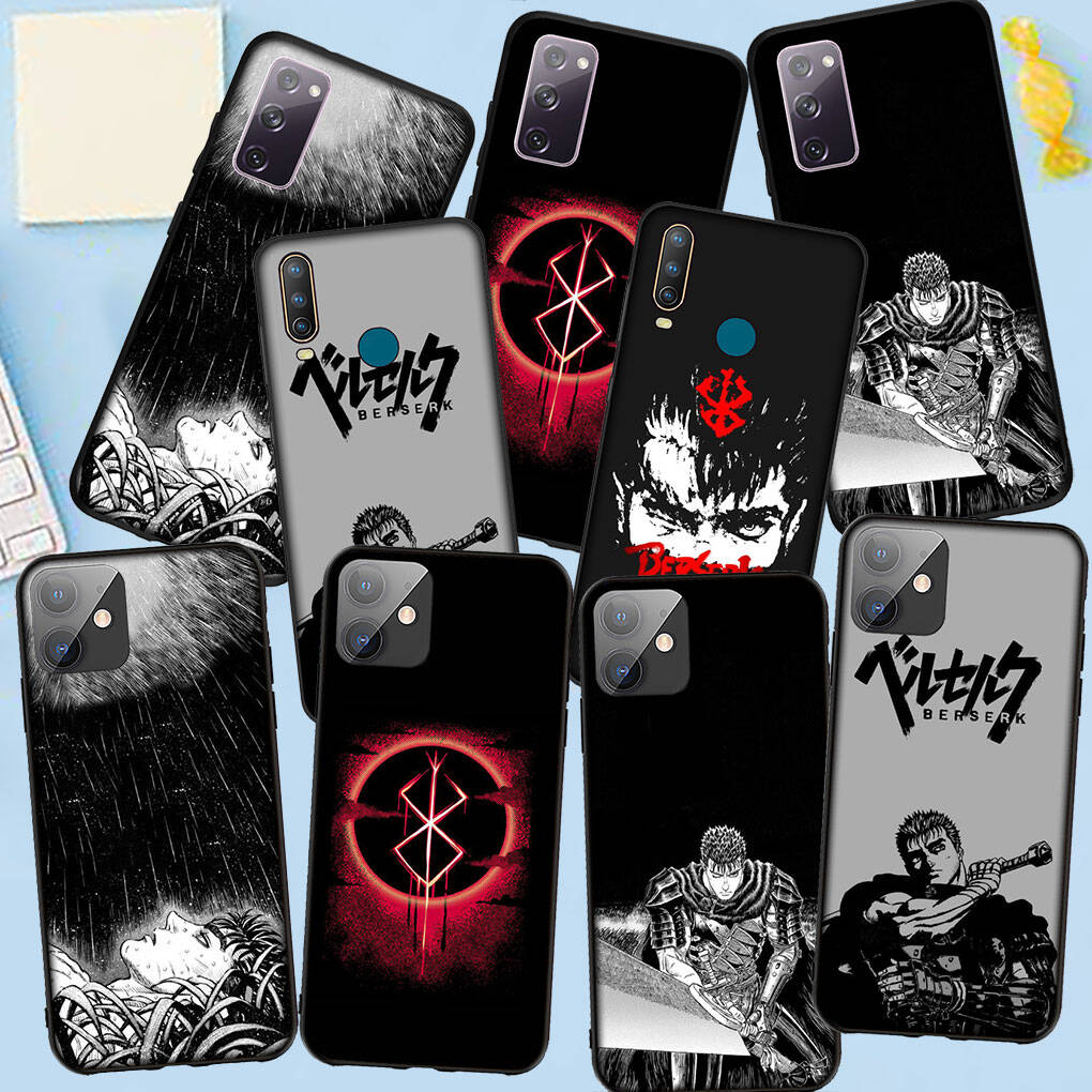 Phone Case for Samsung Galaxy S25 S23 S22 S24 Ultra FE S9 A05 A06 A15 A16 A36 A37 A35 A34 A52 A54 A55 A56 A57 A25 A26 A53 A17 Anime Berserk Guts Cover
