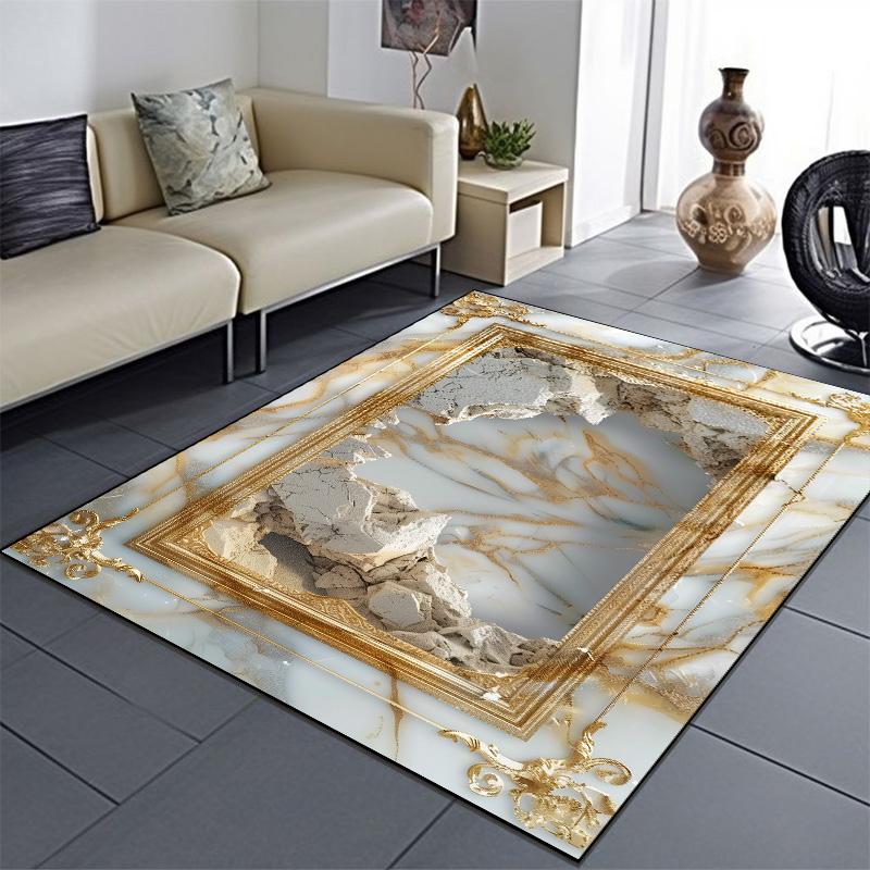 Alfombra Abstracta Moderna Alfombras de Lujo para Sala de Estar Decoración de Dormitorio Grande Alfombrilla de Suelo de Noche Alfombra para Salón de Casa Lavable 180x280cm 71x110in