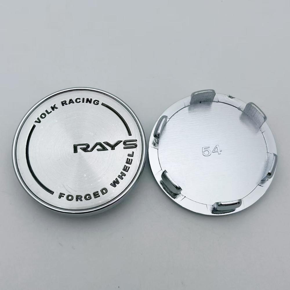 4pcs 54mm Car Wheel Center Caps With RAYS Logo Emblem Wheel Centre Cover Auto Rims Dust Cover Hubcaps Car Styling Accessories