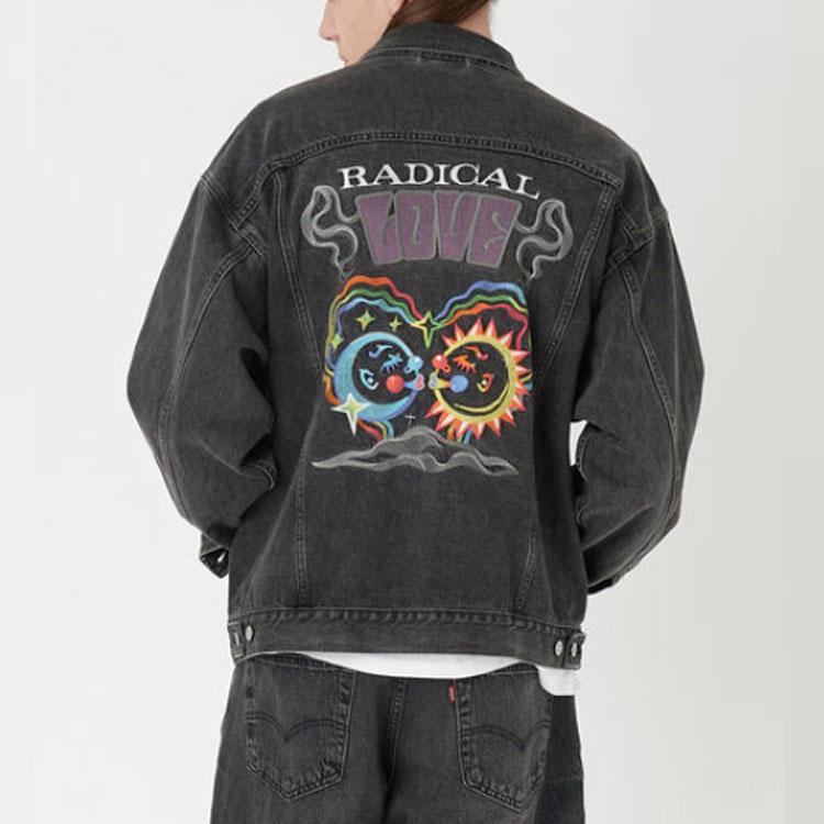 Levis SS23 Rainbow Series Pattern Embroidered Casual Loose Jacket Men Jacket A0054-0002