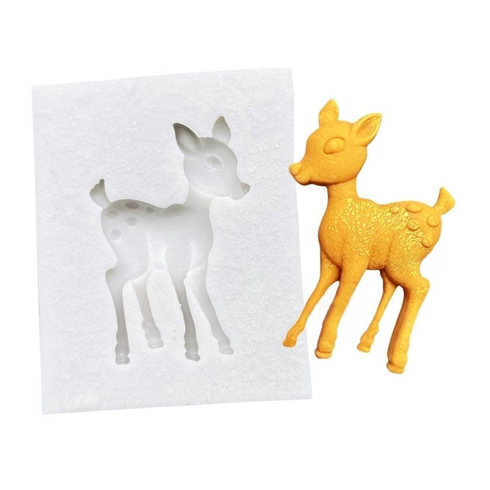 

Силиконовая форма для сахарного ремесла «Олень» Инструменты из смолы Форма для выпечки кексов Инструменты для помадки One Size