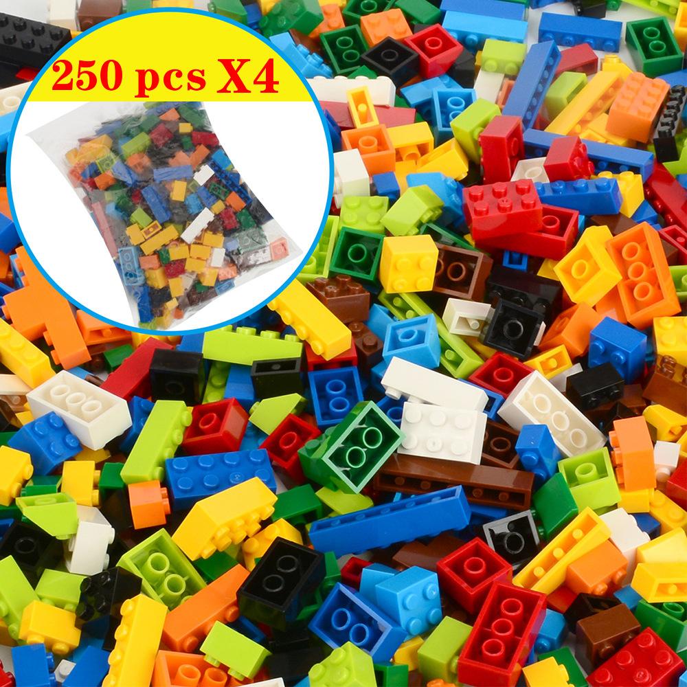 250/500/750 1000 Stück Ersatzteile DIY Klassische Bausteine Bauen Weihnachtsgeschenk Kreative Moc-Sets Stadt Spielzeug