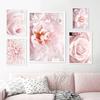 Scandinavian Pink Flower Cherry Blossom Rose Peony Nordic Posters And Prints Wall Art Canvas Painting Wall Pictures For Living Room