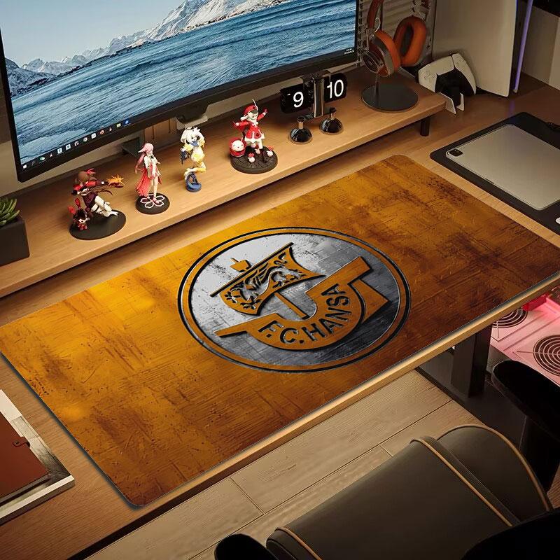 F.C. Hansa Rostock Large Size Mouse Pad Large Gaming Table Cushion Non-slip Laptop Tablet Big Mousepad XXL Mat Mini PC Playmat With Lock Edge