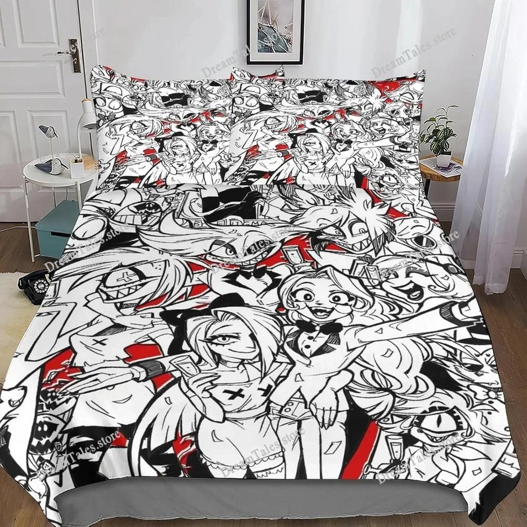 Game Hazbinel Duvet Cover Pillowcase Bedding Set Adult Boy Girl Bedroom Decoration Charlie Single Double Large Size029963