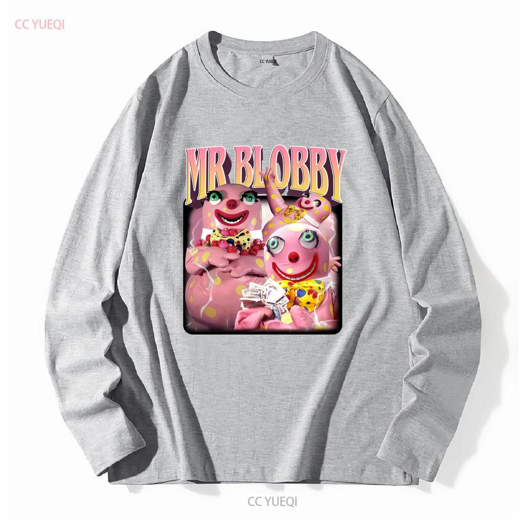 Limited Mr Blobby T Shirt Oversize SweaT BGL long or short sleeves vintage Washed Versatile Top For Everyday Wear