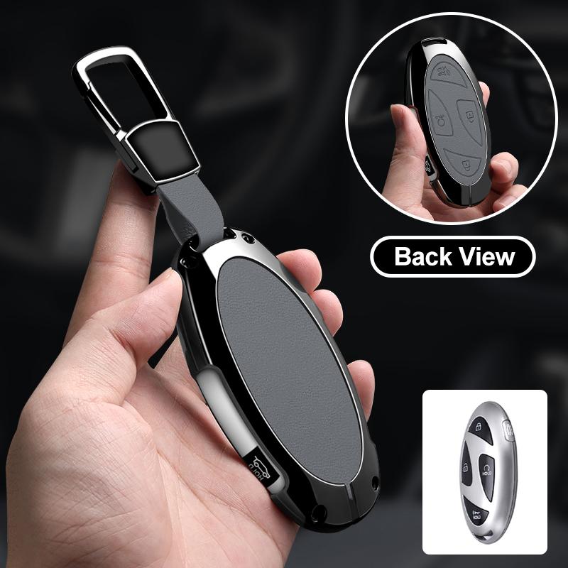 Car Key Case Cover Protect Shell Keyring Pendant For Hyundai Santa Fe   Sonata Grandeur Staria Kona Ioniq Tucson Elantra