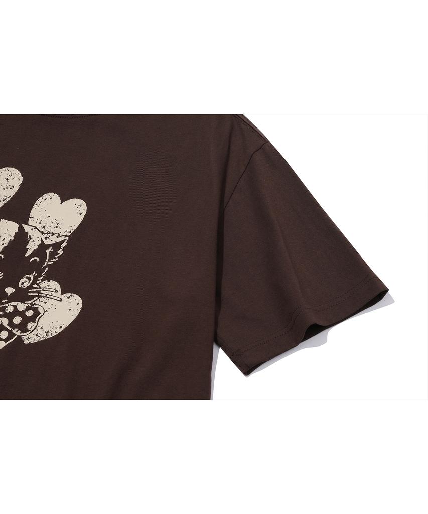 CPGN STUDIO Heart Luna Short Sleeve Tee Brown