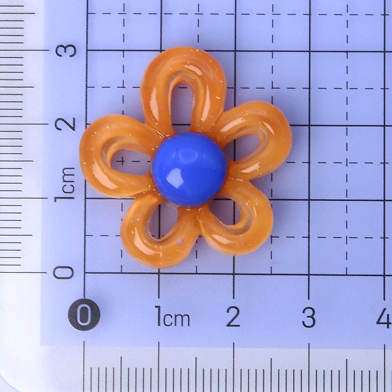 Hollow Flower Resin DIY Hair Clips, Refrigerator Magnets, and Hair Ties Accessories.