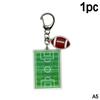 Acrylic Baseball Field Football Field Keychain Basketball Court Keyring Bag Pendant Double-Sided Key Chains Souvenir Gift
