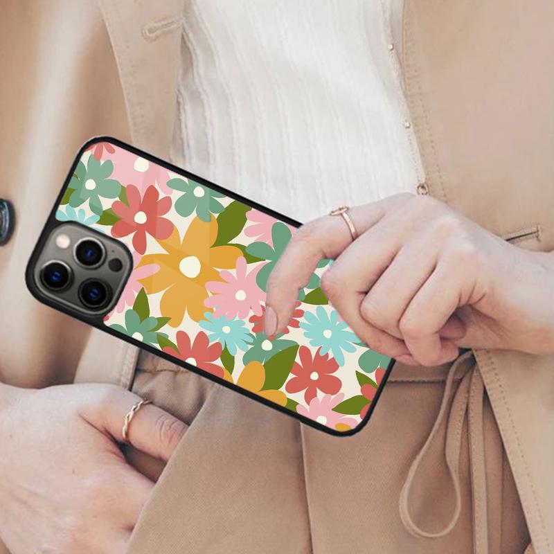 

Groovy Pastel Flowers Bloom Daisies Magnetic Phone Case For APPLE iPhone 17 Air 16 14 13 12 Pro Max 15 Plus Wireless MagSafe iPhone 13mini