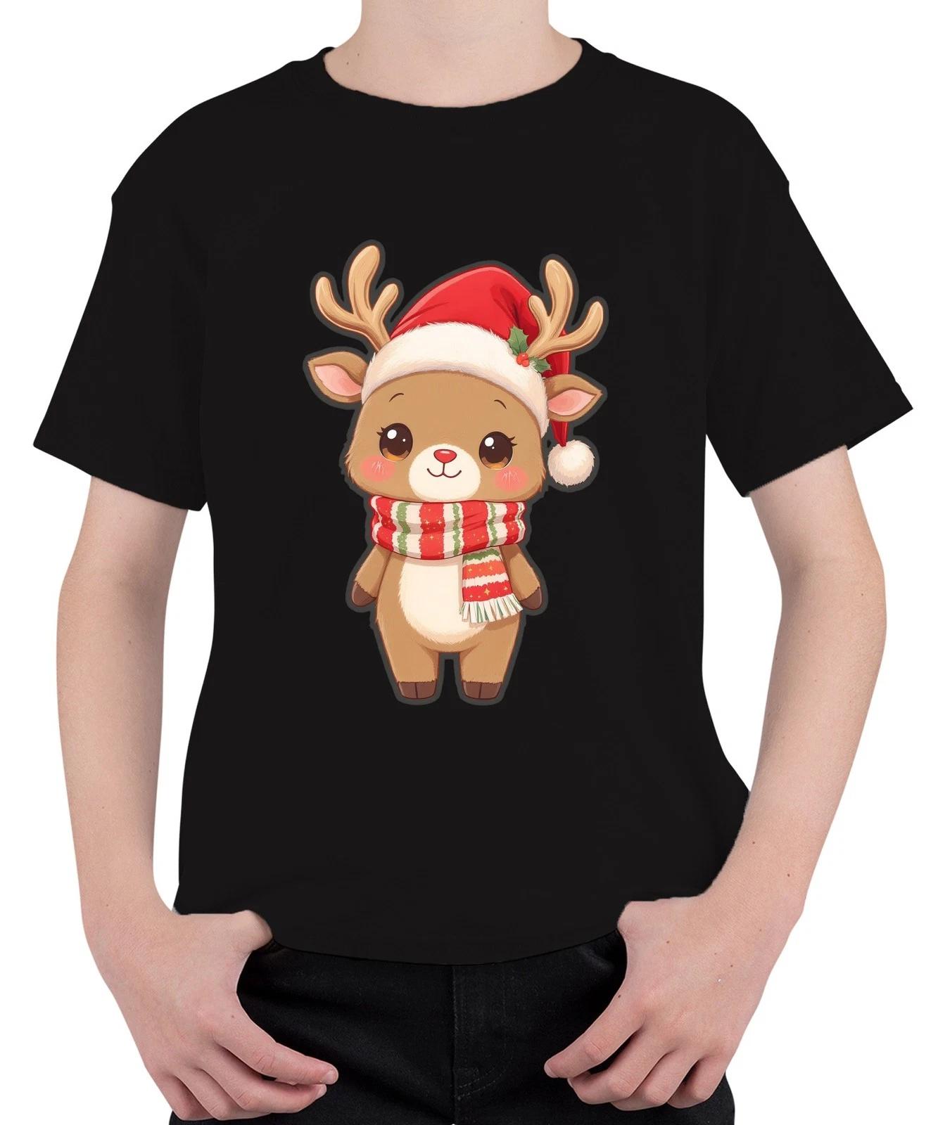 Süßes Rentier Weihnachten Kinder Kawaii Santa Mütze Schal Festlic Unisex Kinder XXL