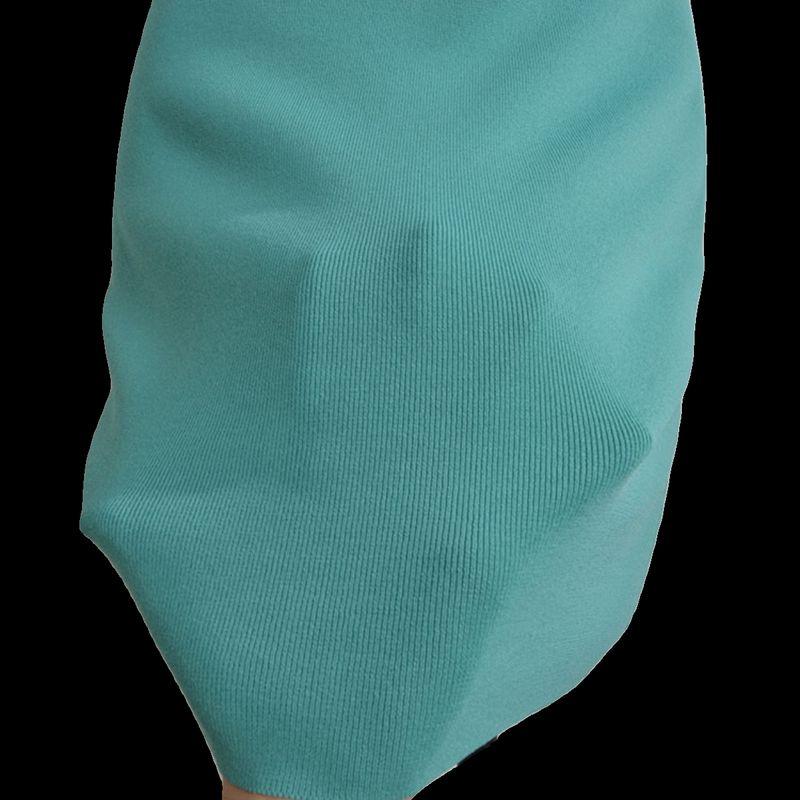 Fashion Style Sexy U Collar Pure Color Short Sleeve Vest Knitting Dress Women's Waist-Tight Mid Length Long Length Bodycon Dress