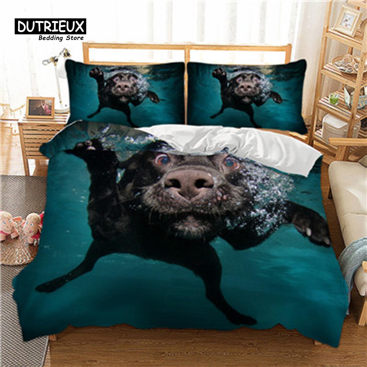 

Домашние животные Собака Дети Пододеяльник Комплект, Постельное белье для собак, Мягкий, удобный, дышащий Пододеяльник, Для спальни, гостевой комнаты Декор EU single(135x200cm)