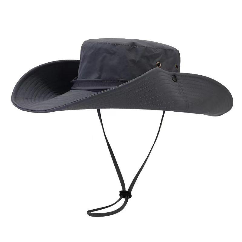 Brimmed Big Western Cowboy Hat Sun Protection Outdoor Fishing Cap Travel Gift