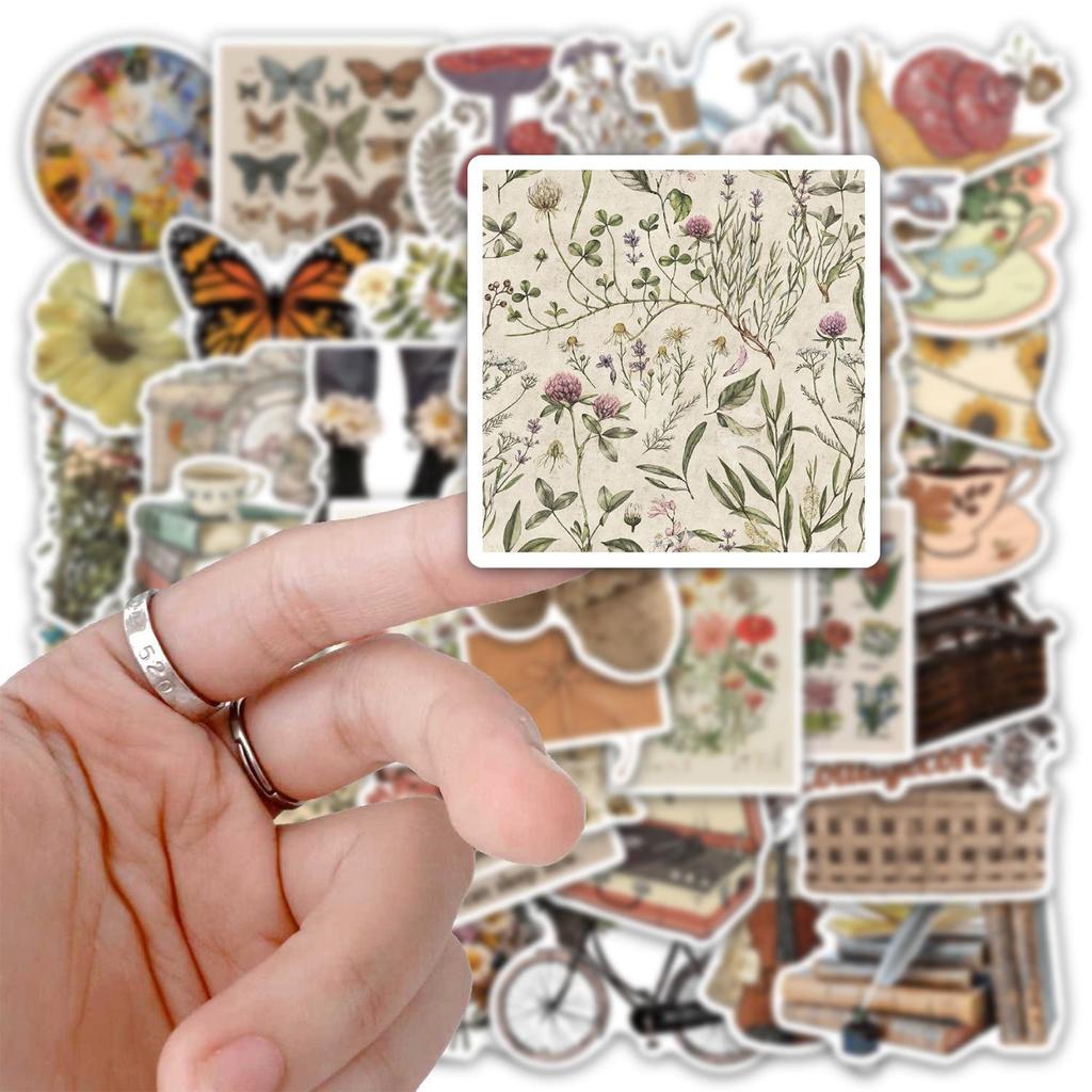 50 Retro Sticker Set for DIY: Decorate Water Bottles, Phone Cases, Laptops, Journals & Toys