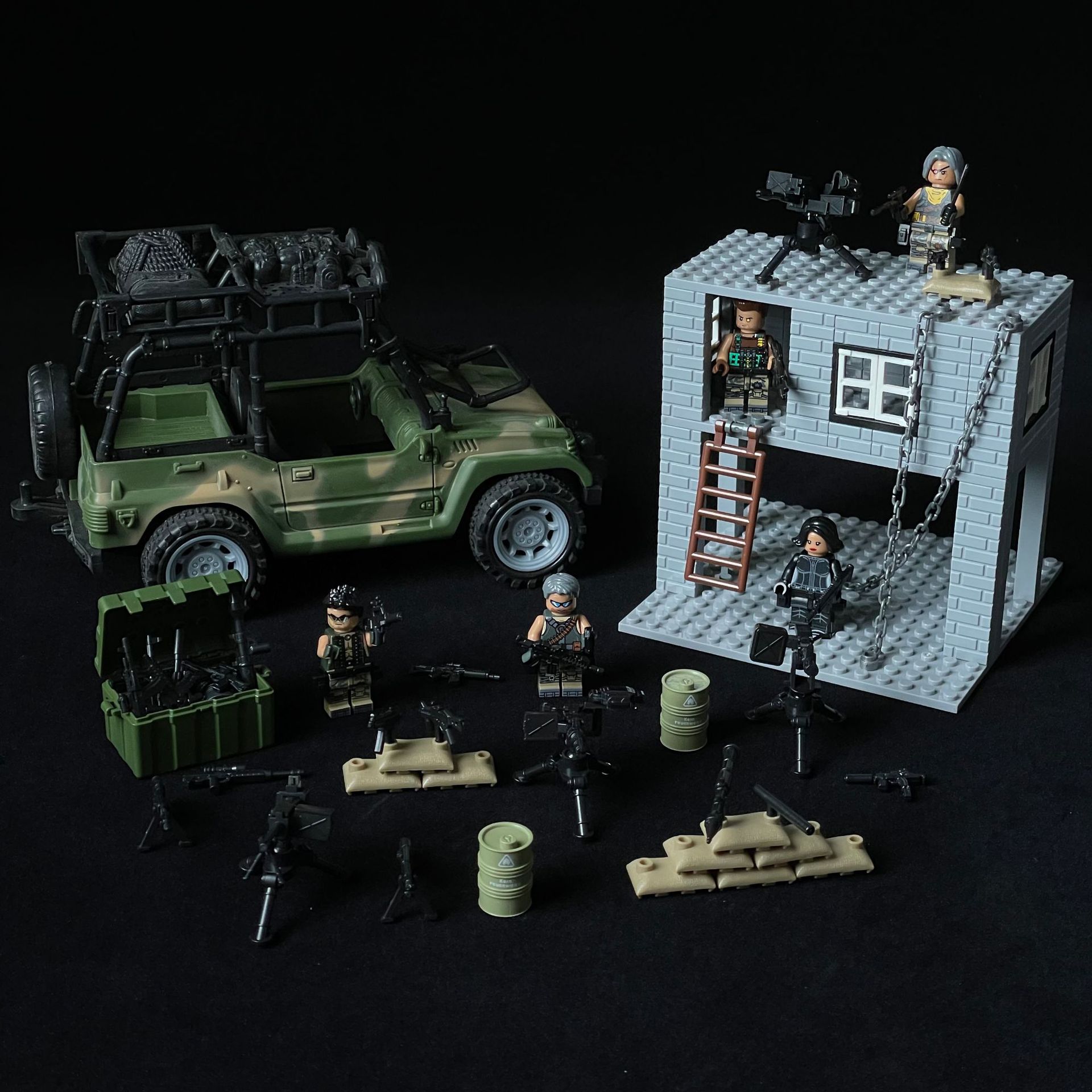 

Военный строительный блок Спецназ Полиция Злодей Мятежник Наемник Аванпост Контейнер Кукла Мальчик Коллаж Игрушка