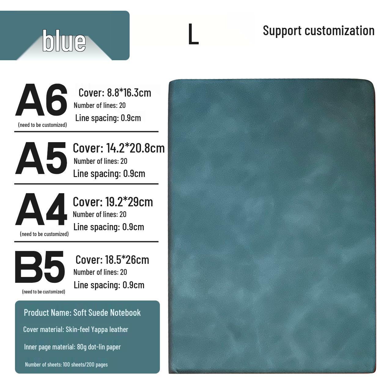A5 Lambskin Softcover Notebook – Custom, Thick, Simple Business Meeting Diary A5 (14.2*20.8cm)