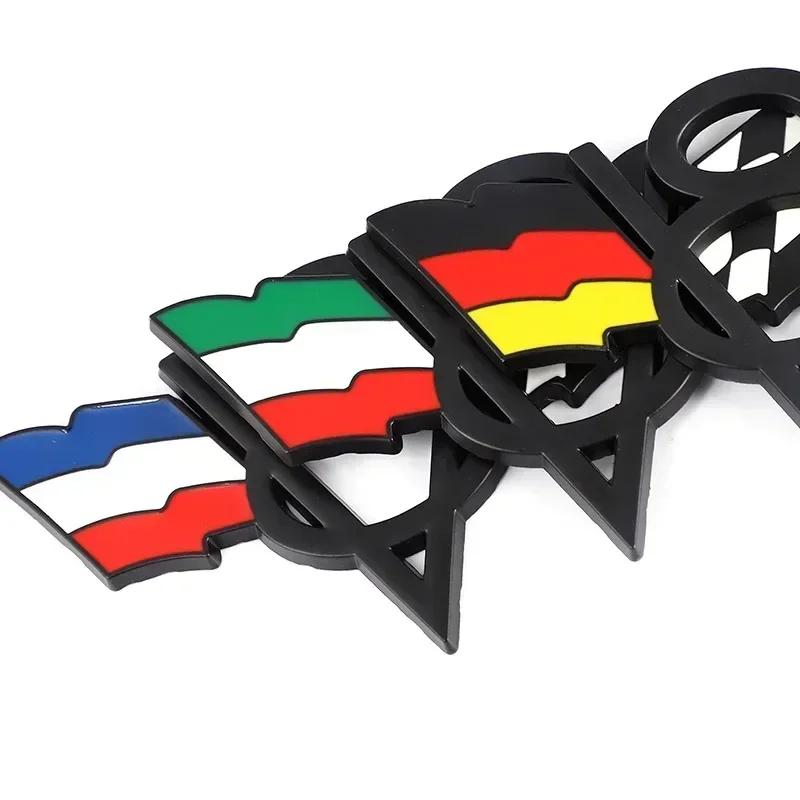 3D Metal V8 Italy France America US UK Flag Rear Trunk Fender Emblem Badge Sticker for Dodge Jeep Ford Accessories