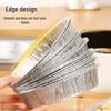 MARYYA 700ml Round Disposable Tin Foil Trays, 10-Pack