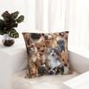 Pillow Cover Dog And Cats Custom Cushion Cover Retro Trendy Pillow Case For Sofa Home Decoration Pillowcases