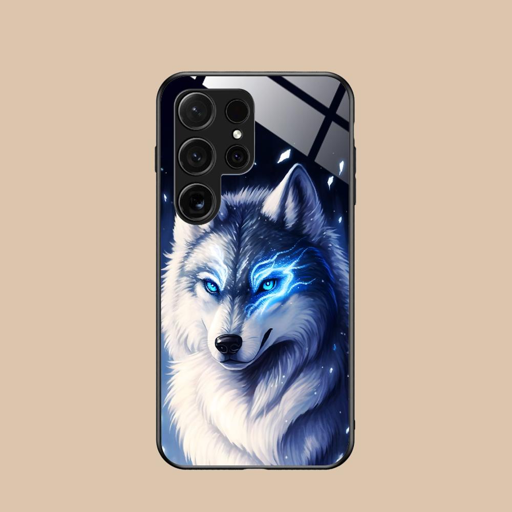 

Fashion Wolf Mobile Phone Case for Samsung Galaxy A56 55 54 53 52 51 36 35 34 23 16 15 5G Glass Colorful Cover Smartphone Pretty Galaxy A16