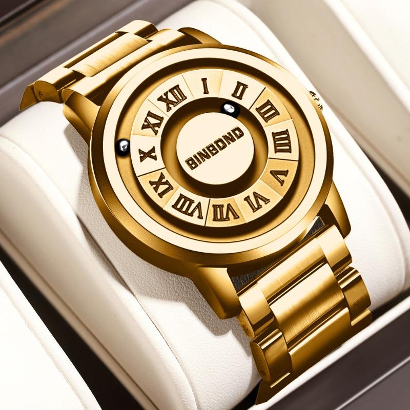 Binbang Black Technology Watch Men's New Concept Personality Creative Men's Magnetic Suspension Waterproof Men's Watch