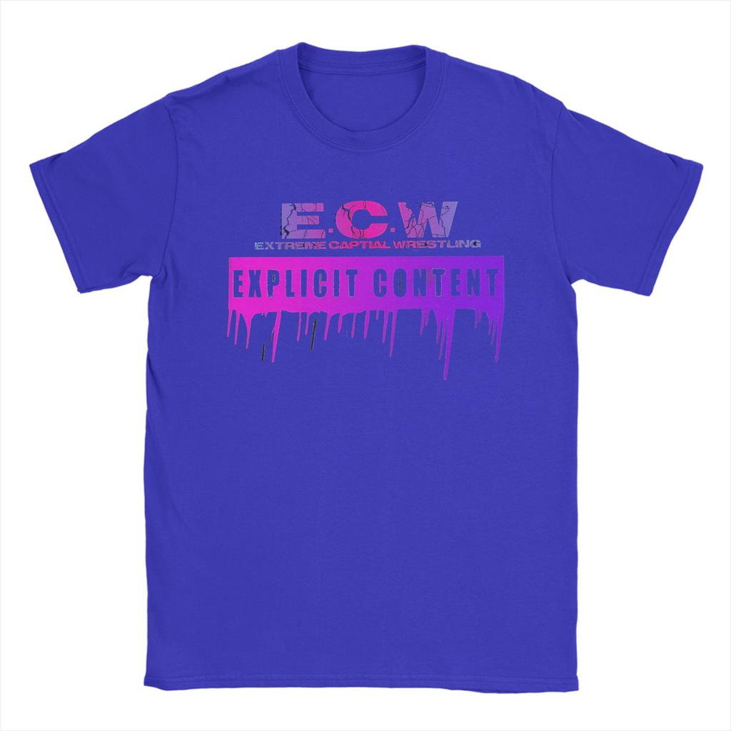 ECW Hardcore Wrestling Maglietta in Cotone per Coppia Estate YK Magliette Basiche T-Shirt di Tendenza Taglie Forti Top all'Ingrosso