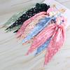 Hair Rope Dot Print Handmade Pleated Ribbon Hair Tie No Damage High Elasticity Ponytail Holder Daily Hair Accessory