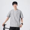 Men Vertical Texture Knit T Shirt Crew Neck Short Sleeve Loose Casual Minimal Daily Summer Street Basic Top