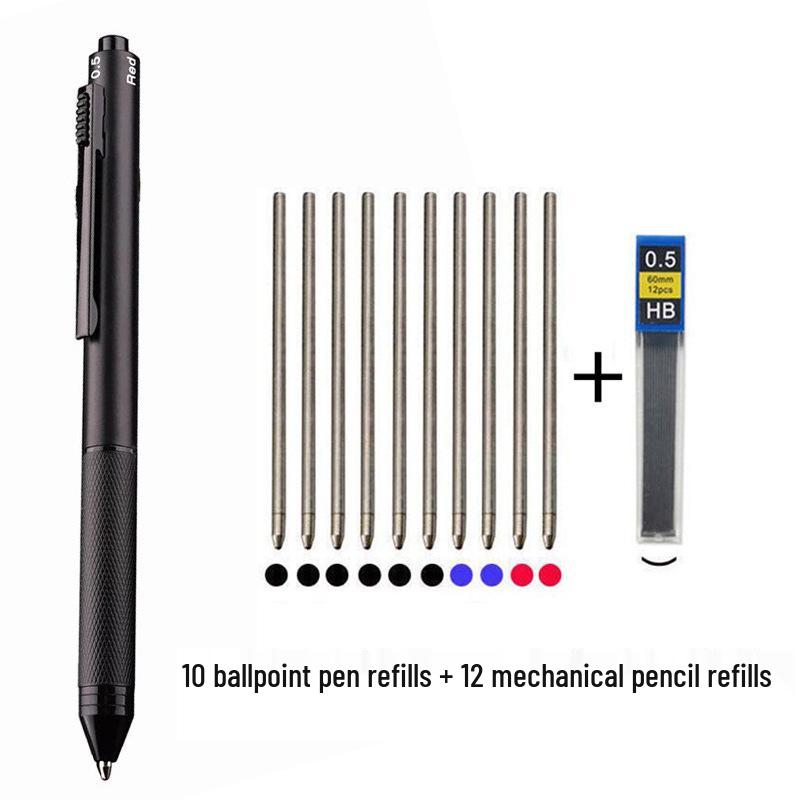 4-in-1 Multifunktionsstift: Mehrfarbiger Kugelschreiber, Druckbleistift, Gelstift mit Schwerkraft-Sensor-Technologie