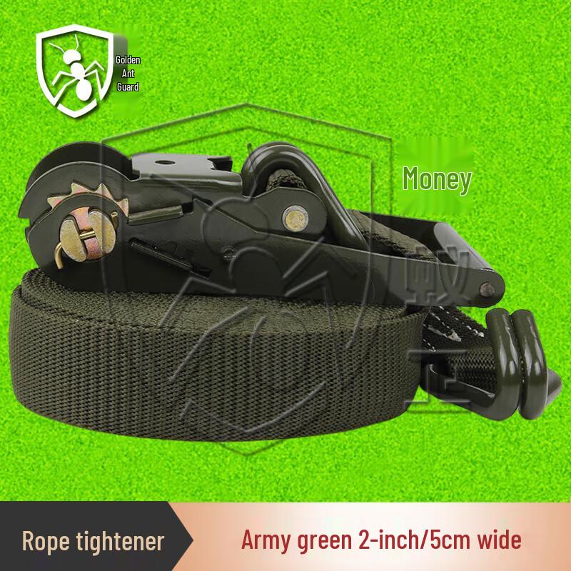 Army Green 5cm Cargo Ratchet Tie-Down Strap