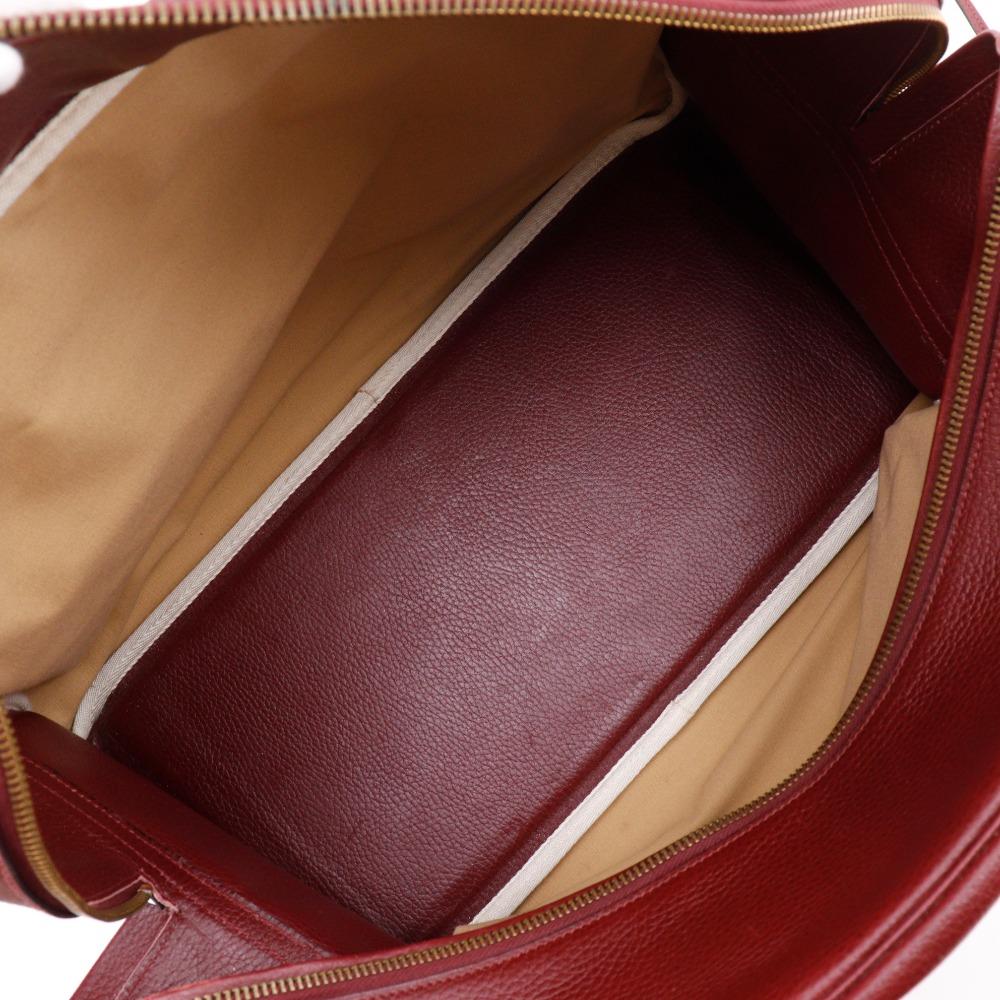 HERMES Plume45 Boston bag Bordeaux Ardenne Women Used