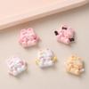 10Pcs Models Resin Cute Cartoon Rabbit Wings Series Scrapbook Diy Jewelry Hair Clips Phone Case Ornament Accessories A56