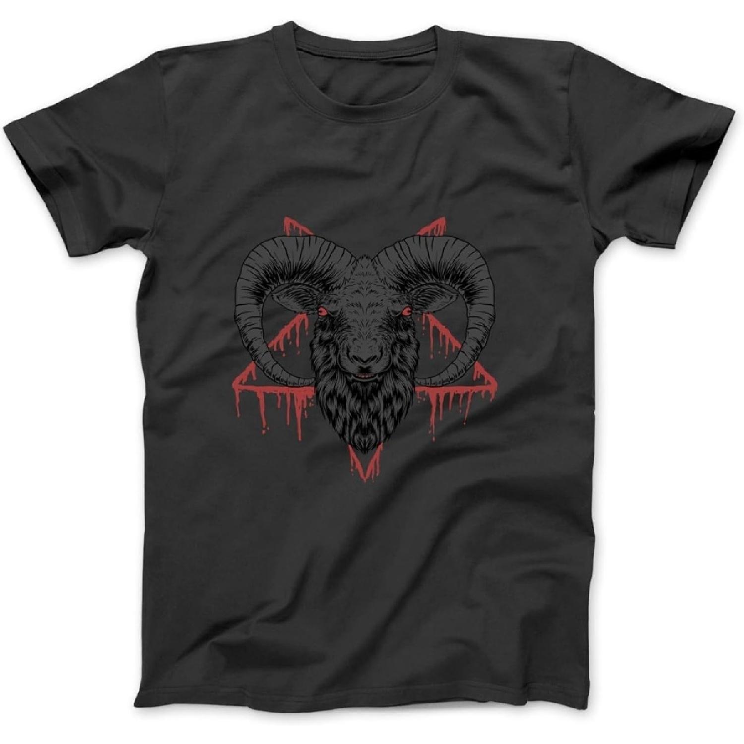 

Baphomet Satanic Head Long Sleeve T-Shirt Sweatshirt Hoodie for Men Women Kids Made in Canada Black XXXXXL різнокольоровий