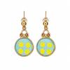 1 Pair Dangle Earrings, Ethnic Zhuang Brocade Woven Drop Earrings, Oriental Handmade Jewelry for Women Gift