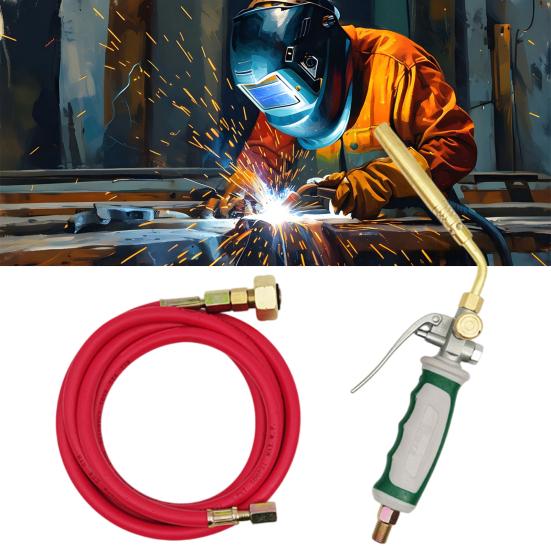 Klempner-Lötlampe mit 1,6 m Gummischlauch Abzugszündung Propan-Lötlampe Klempner Butangas-Lötlampe zum Löten