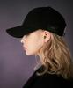 Bajal Wool Side Label Oversized Ball Cap Black