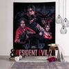 Canvas Painting Game RRESIDENT EVIL Chart Tapestry Art Science Fiction Room Home Decor Cheap Hippie Wall Hanging