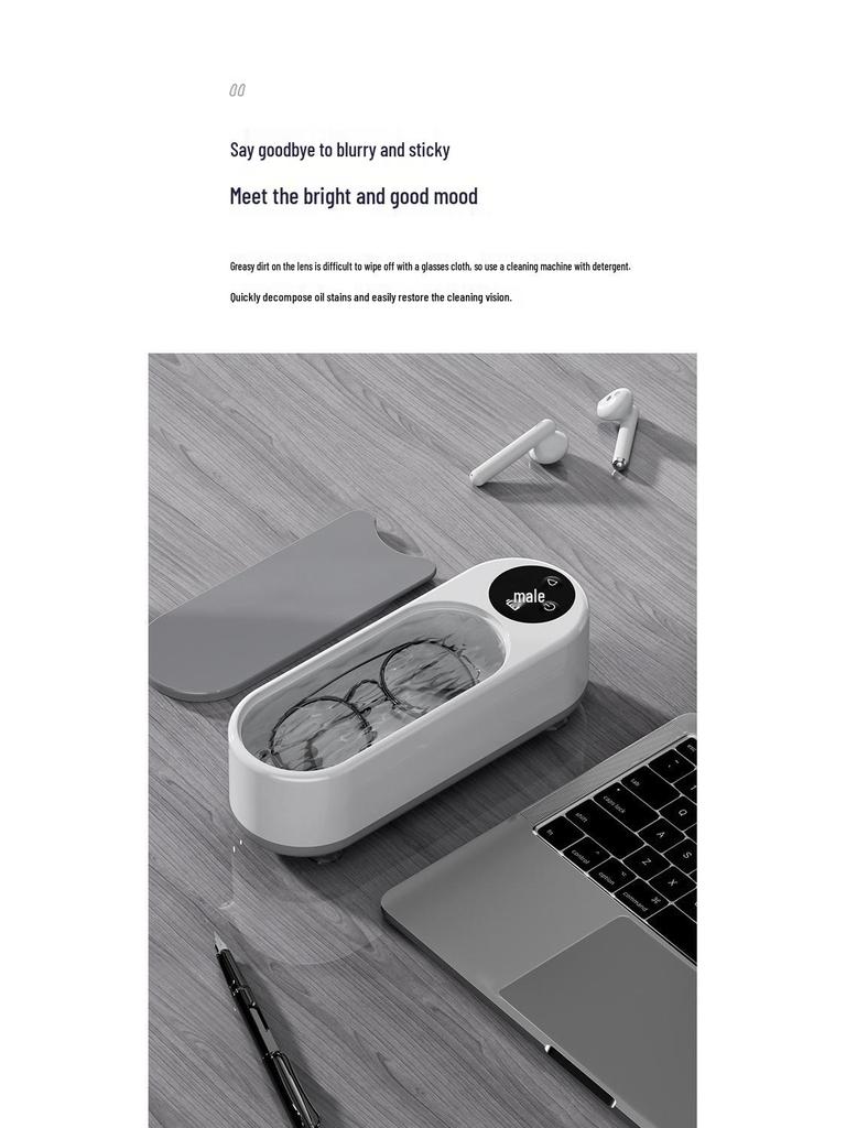 Ultrasonic Glasses, Lens & Jewelry Cleaner for Home