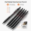 Nicpro Black Art Mechanical Pencil 5pcs Metal Drafting Pencils Mm 2mm Graphite Lead Holder for Sketch Drawing with 9 Tubes 2B HB 2H Lead Refill Eraser