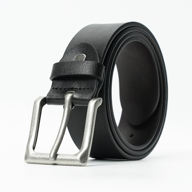 

Needle Buckle Belt Men s Cowhide 3.8 Wide Genuine Leather Casual Belt Belt Belt 125cm