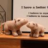 Cute Moo Deng Plush Toys Cartoon Hippo Doll Plush Toy Hippopotamus Handmade Doll  Kid Toy